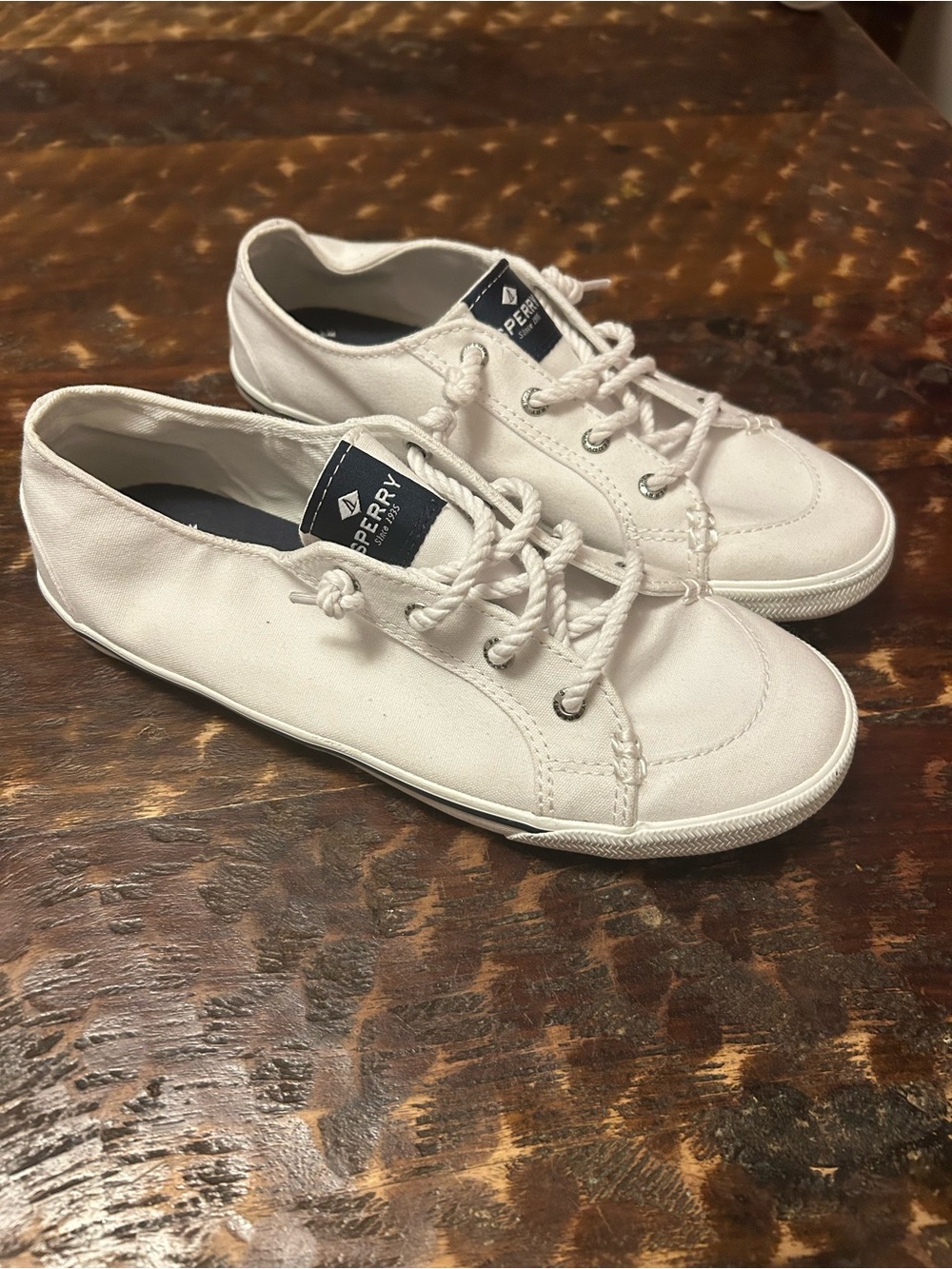 Sperry White Canvas Casual Deck Sneakers